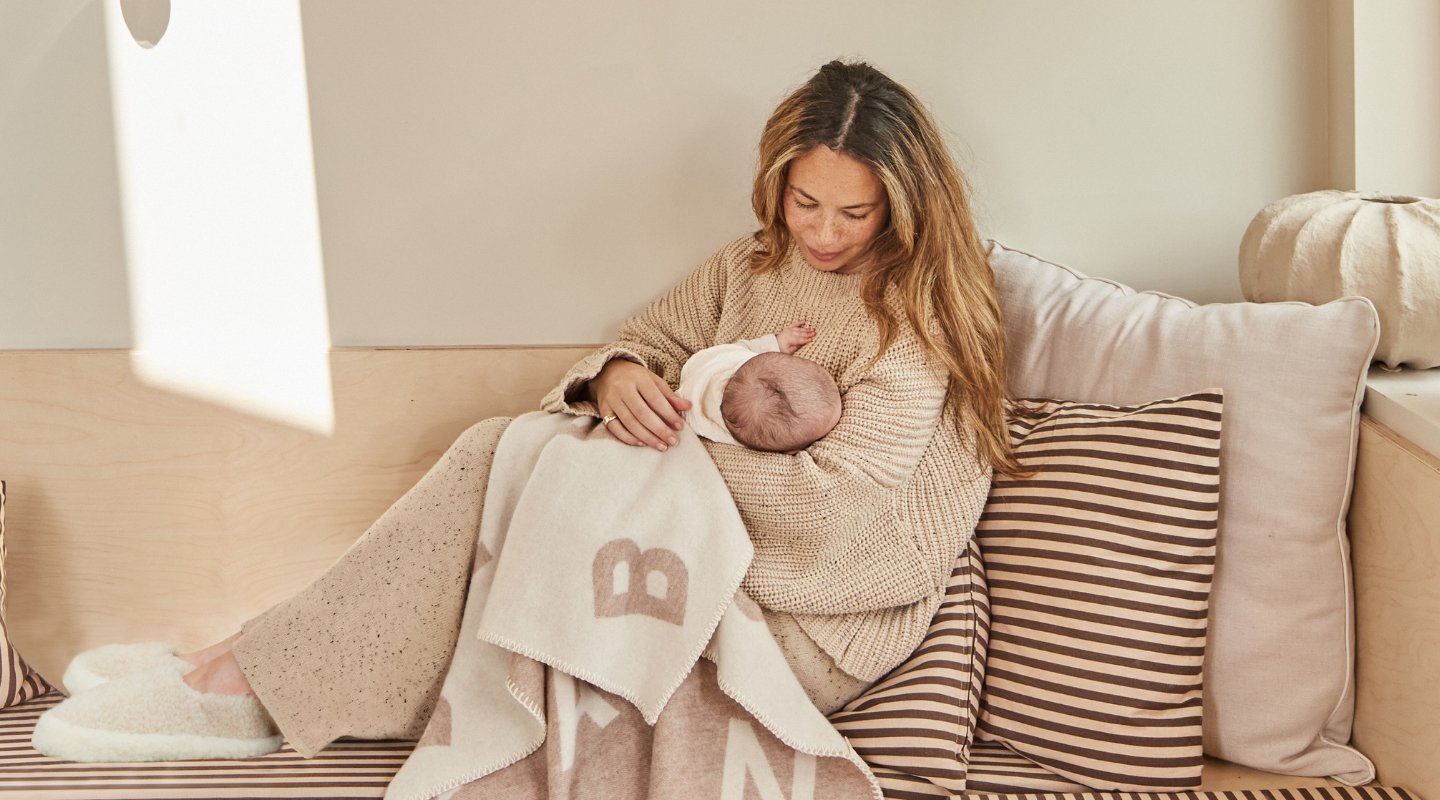 Binibamna British made pure merino wool baby blankets with hand crochet edge