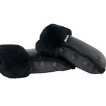 BINIBAMBA Black Sheepskin Buggy Mittens