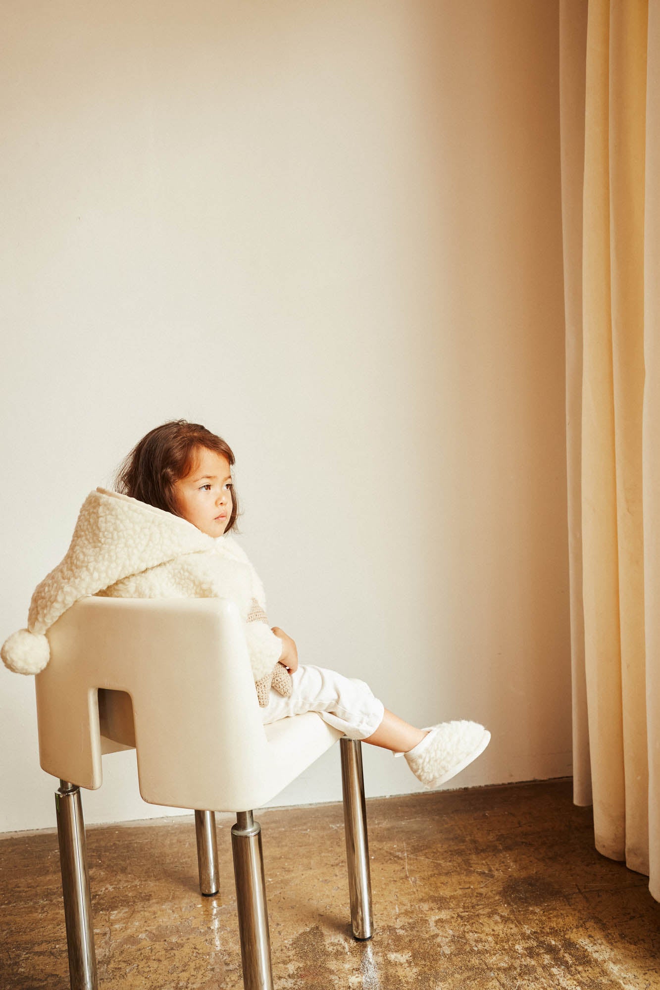BINIBAMBA Merino Teddy Snugglejacket in Milk