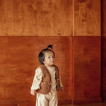 Bruno brown baby merino wool gilet for baby