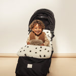 Dalmatian print puffmuff by  BINIBAMBA for babies buggy