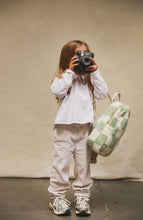 Load image into Gallery viewer, NEW! STUDIO NOOS X BINI PISTACHIO CHEQUERBOARD MINI TEDDY BACKPACK