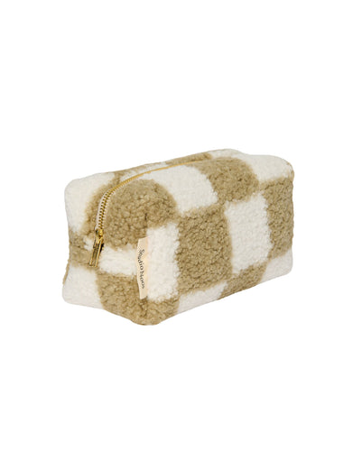 NEW! STUDIO NOOS X BINI TOAST CHEQUERBOARD TEDDY POUCH