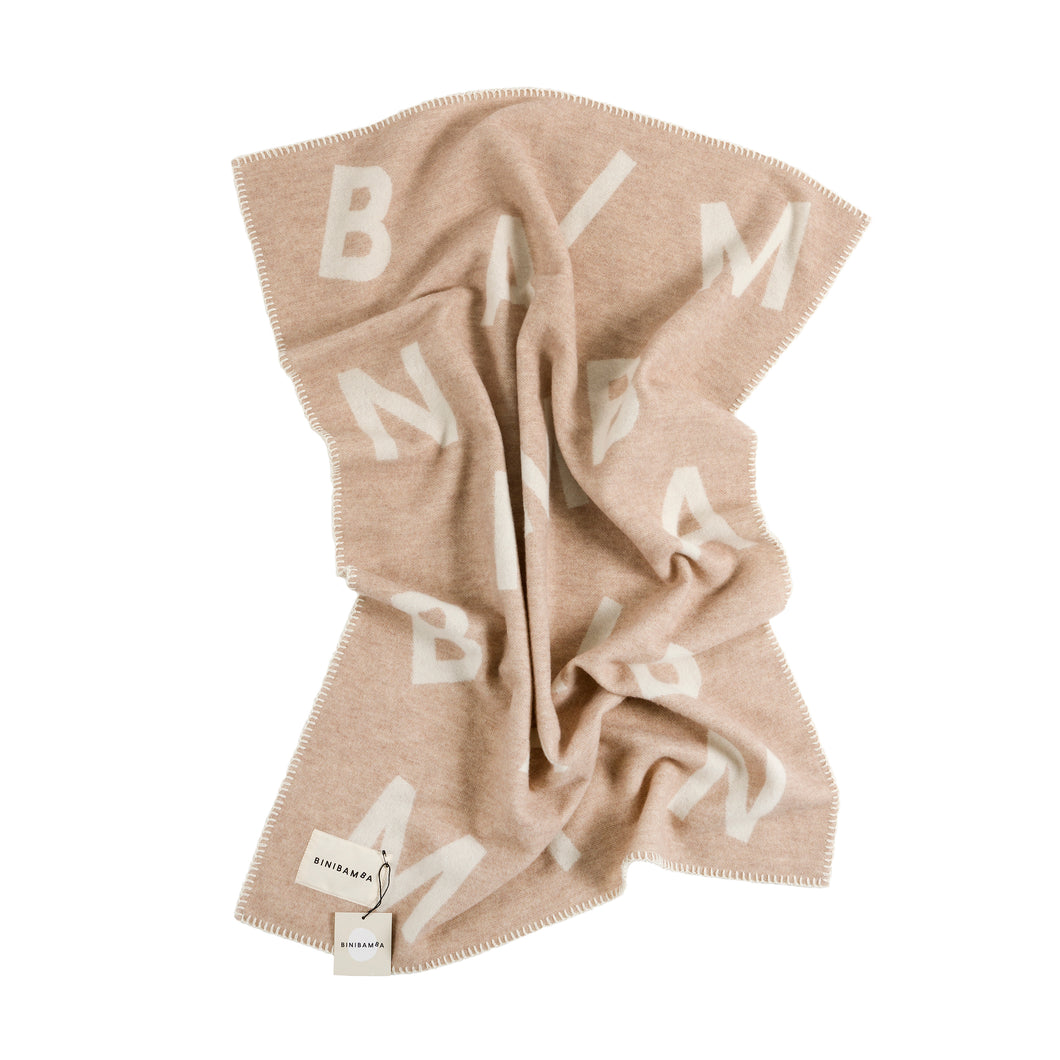 BINIBAMBA Alphabet Merino Wool Baby Blanket