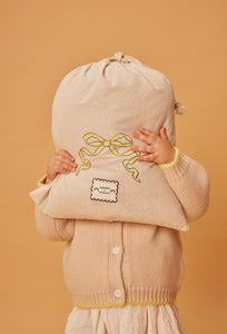 SHRIMPS X BINI PEANUT BOW INTARSIA BONNET