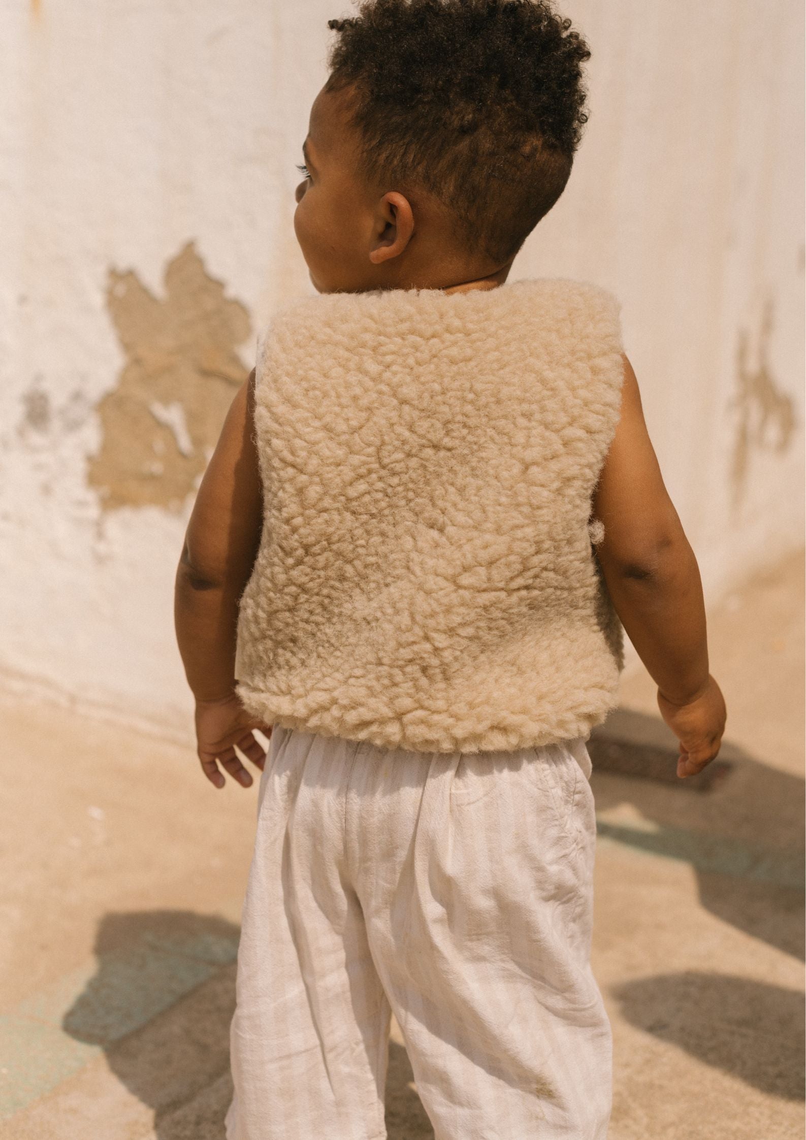 Harrods X BINIBAMBA Exclusive Peanut Merino Wool Snugglevest Gilet