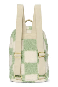 NEW! STUDIO NOOS X BINI PISTACHIO CHEQUERBOARD MINI TEDDY BACKPACK