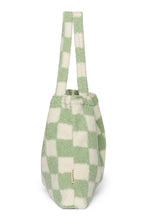 Load image into Gallery viewer, NEW! STUDIO NOOS X BINI PISTACHIO CHEQUERBOARD TEDDY MOM BAG