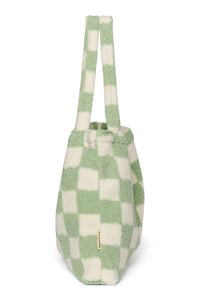 NEW! STUDIO NOOS X BINI PISTACHIO CHEQUERBOARD TEDDY MOM BAG