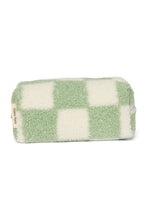 Load image into Gallery viewer, NEW! STUDIO NOOS X BINI PISTACHIO CHEQUERBOARD MINI TEDDY POUCH