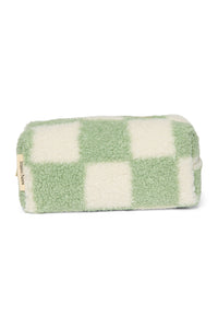 NEW! STUDIO NOOS X BINI PISTACHIO CHEQUERBOARD MINI TEDDY POUCH