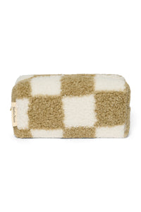 NEW! STUDIO NOOS X BINI TOAST CHEQUERBOARD TEDDY POUCH