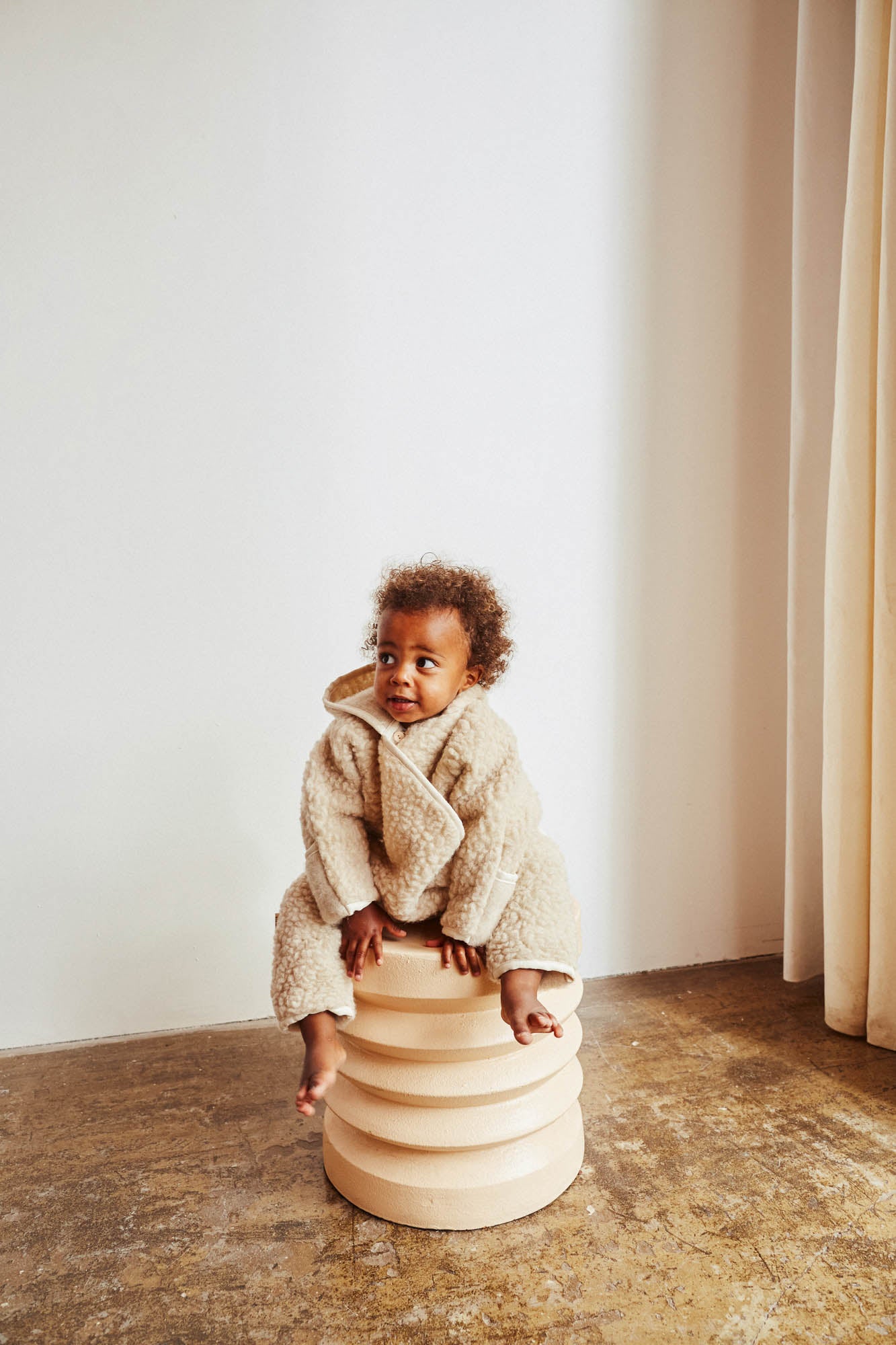 HARRODS X BINIBAMBA MERINO WOOL SNUGGLESUIT BABY ROMPER