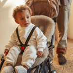 black sheepskin buggy mittens by binbamba for any pram