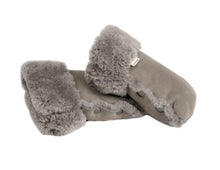 Load image into Gallery viewer, BINIBAMBA Elephant Grey Sheepskin buggy mittens
