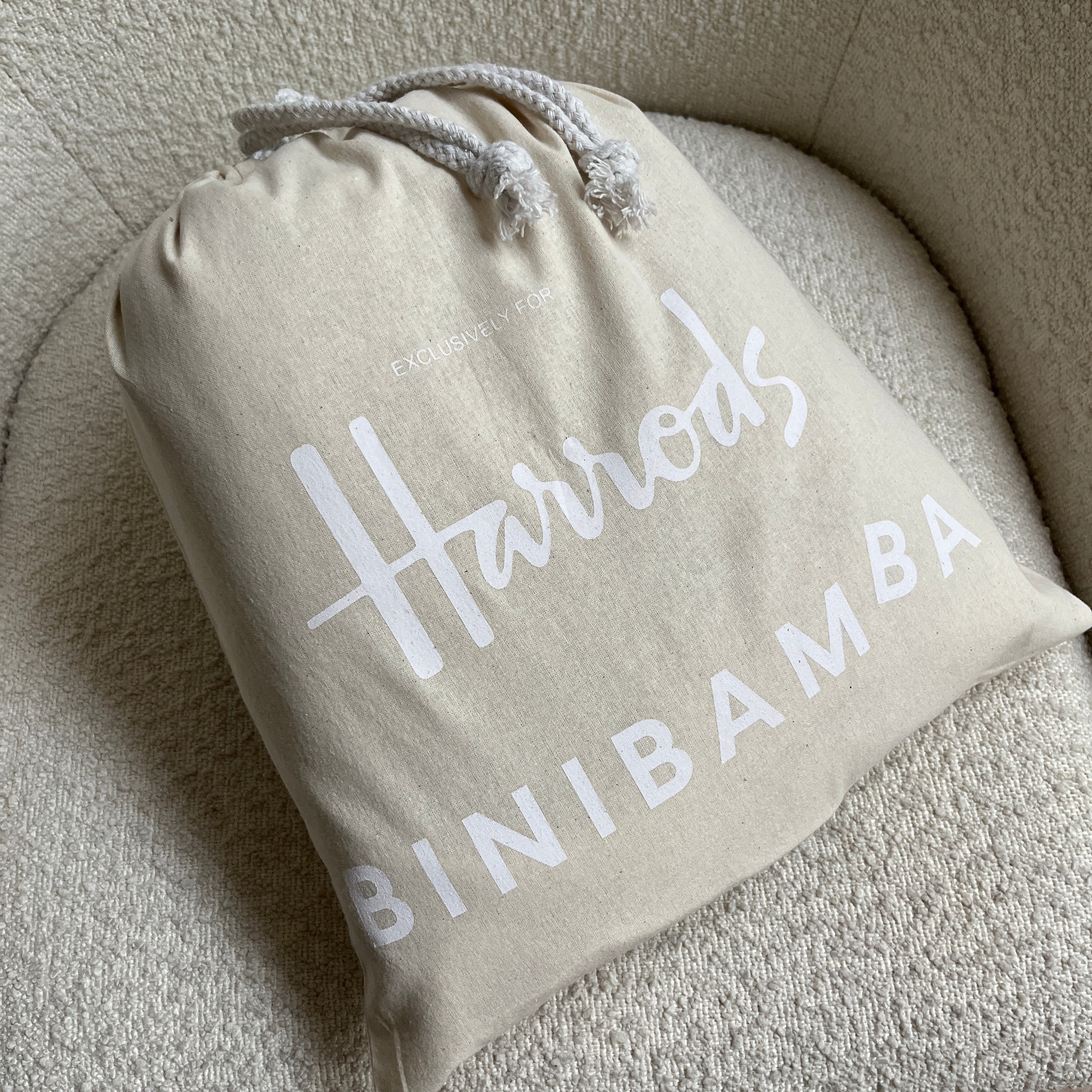 harrods x binibamba limited edition dustbag